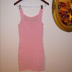 Pink sporty bodycon dress